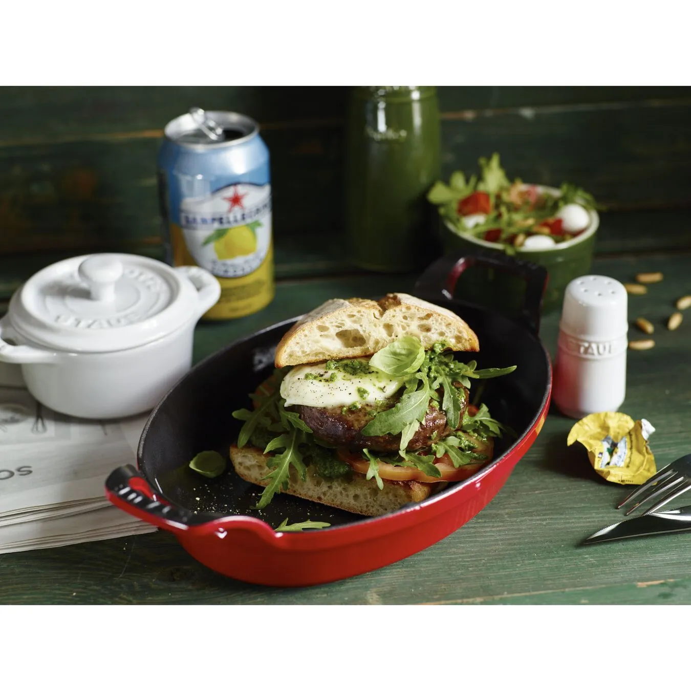 Staub Ovnfad 24 Cm, Støbejern - Billede 2