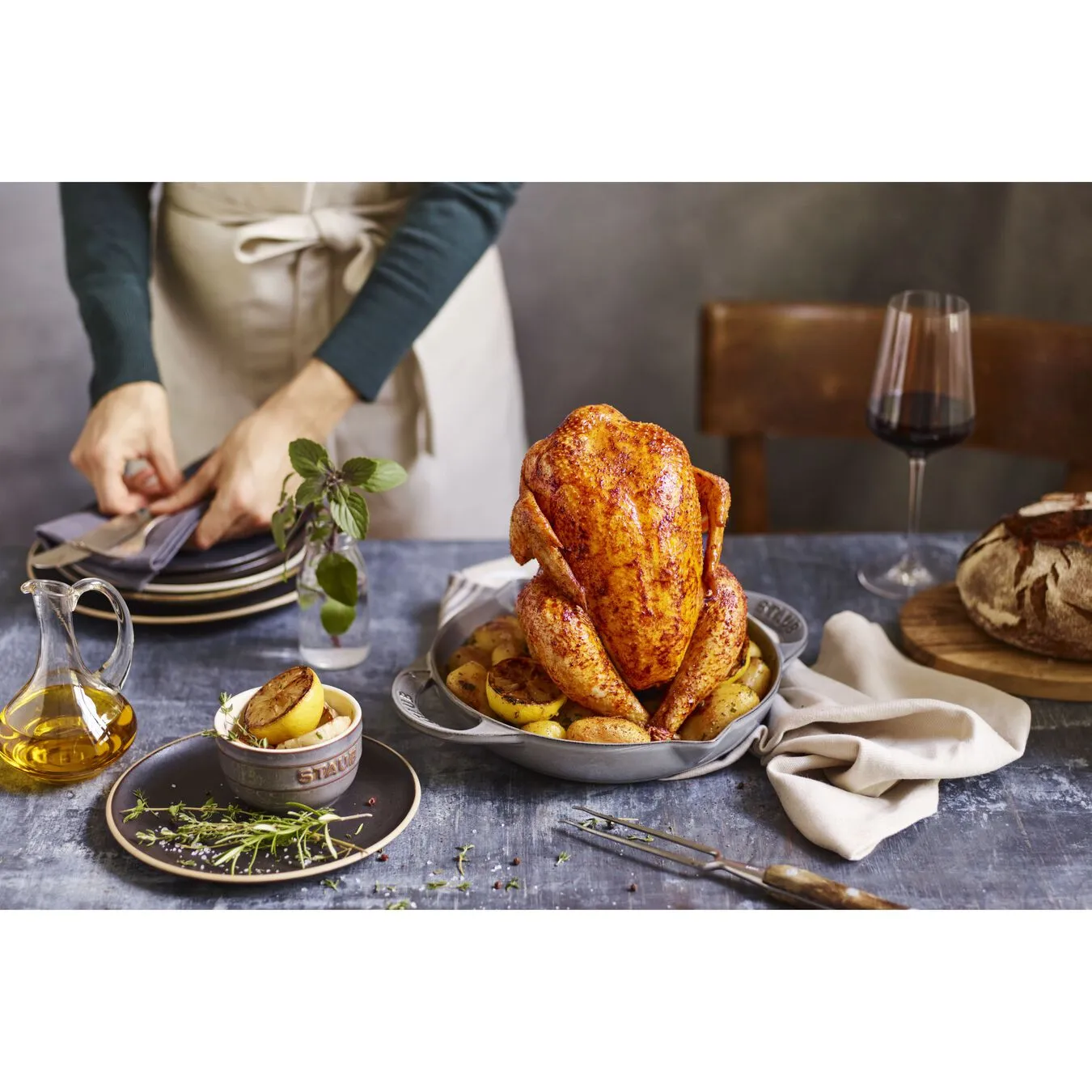 Staub Stegefad 24 Cm, Støbejern, Grafitgrå - Billede 3