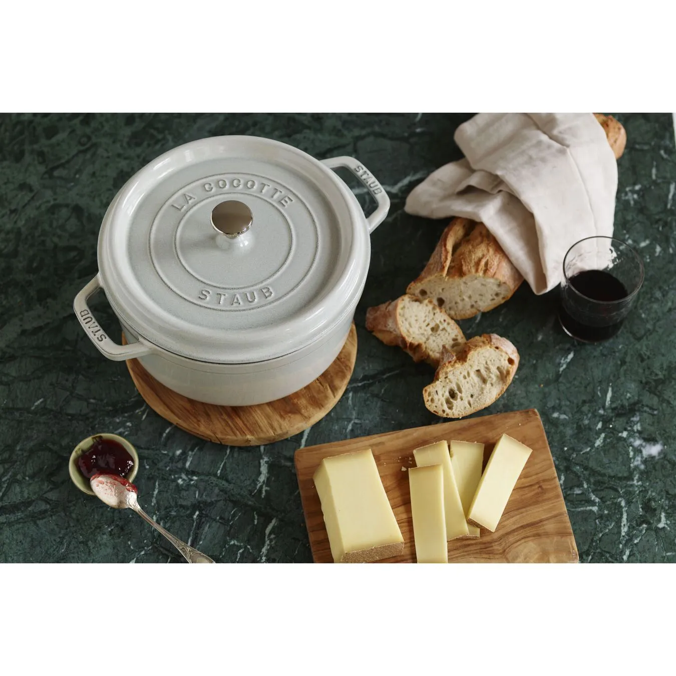 Staub Cocotte 28 Cm, Rund, White Truffle, Støbejern - Billede 6