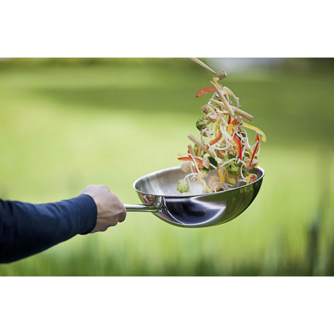 Demeyere Wok Flad Bund 26 Cm, 18/10 Rustfrit Stål - Billede 3