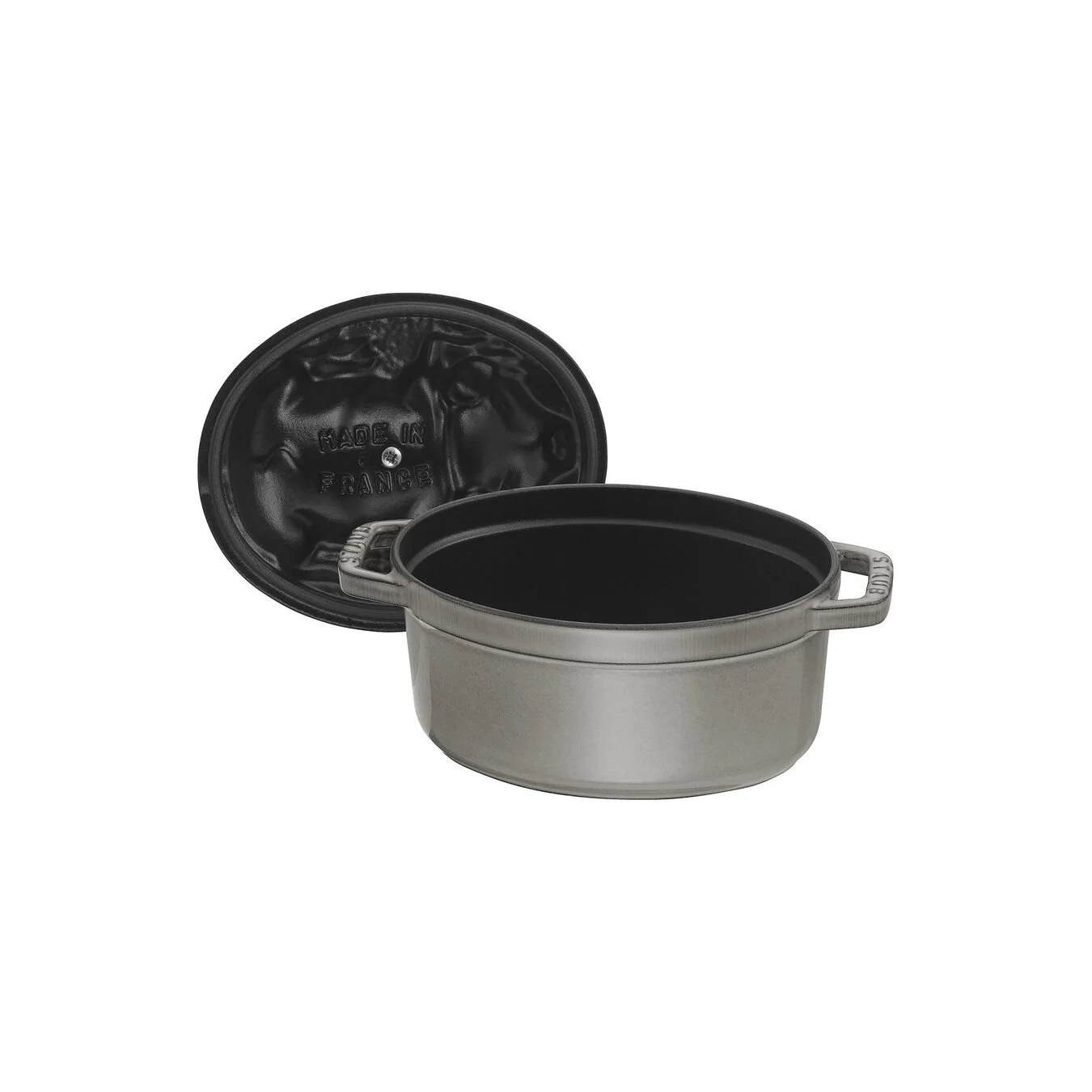 Staub Cocotte 17 Cm, Oval, Grafitgrå, Støbejern - Billede 6