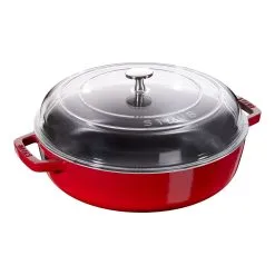Staub Sautepande Med Glaslåg 24 Cm, Støbejern
