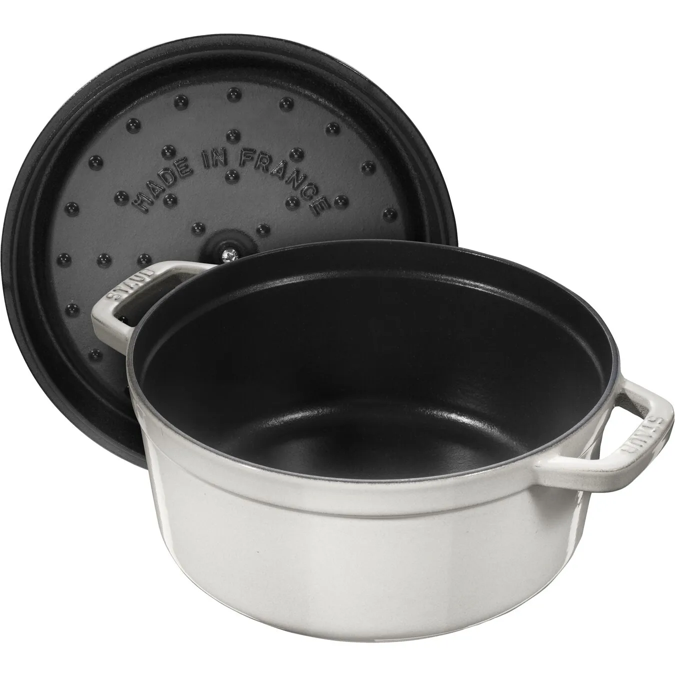 Staub Cocotte 24 Cm, Rund, White Truffle, Støbejern - Billede 2