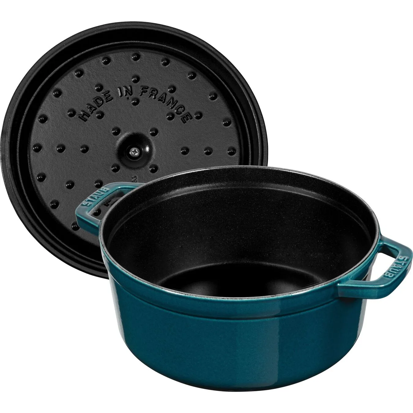Staub Cocotte 24 Cm, Rund, La-Mer-Turkis-Blågrøn, Støbejern - Billede 4