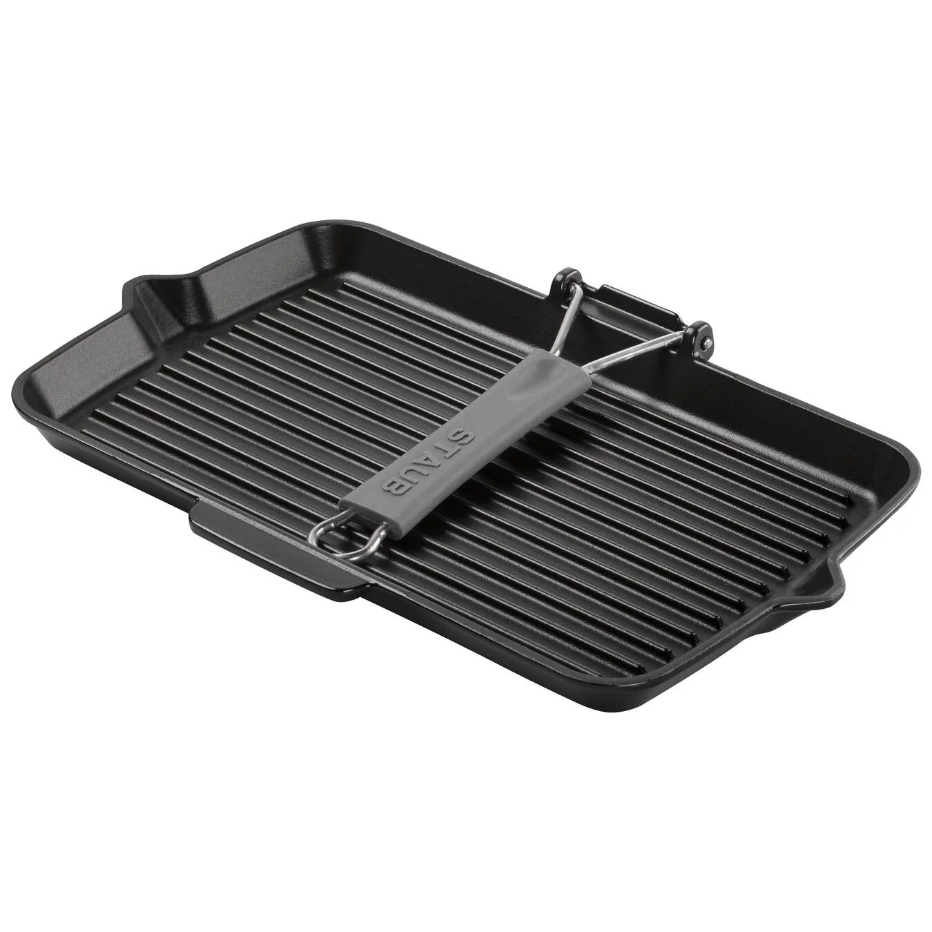 Staub Grillpande Med Hældetud 34 X 21 Cm, Støbejern, Sort - Billede 2