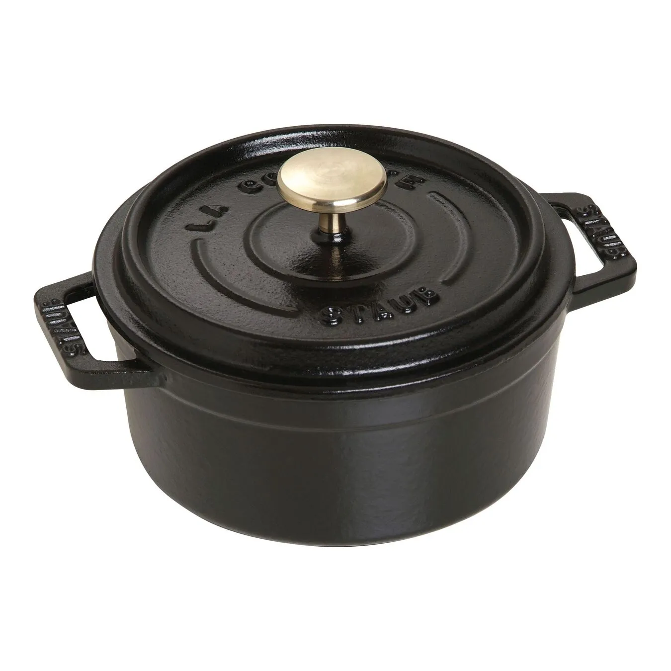 Staub Cocotte 12 Cm, Rund, Sort, Støbejern