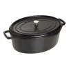 Staub Cocotte 41 Cm, Oval, Sort, Støbejern