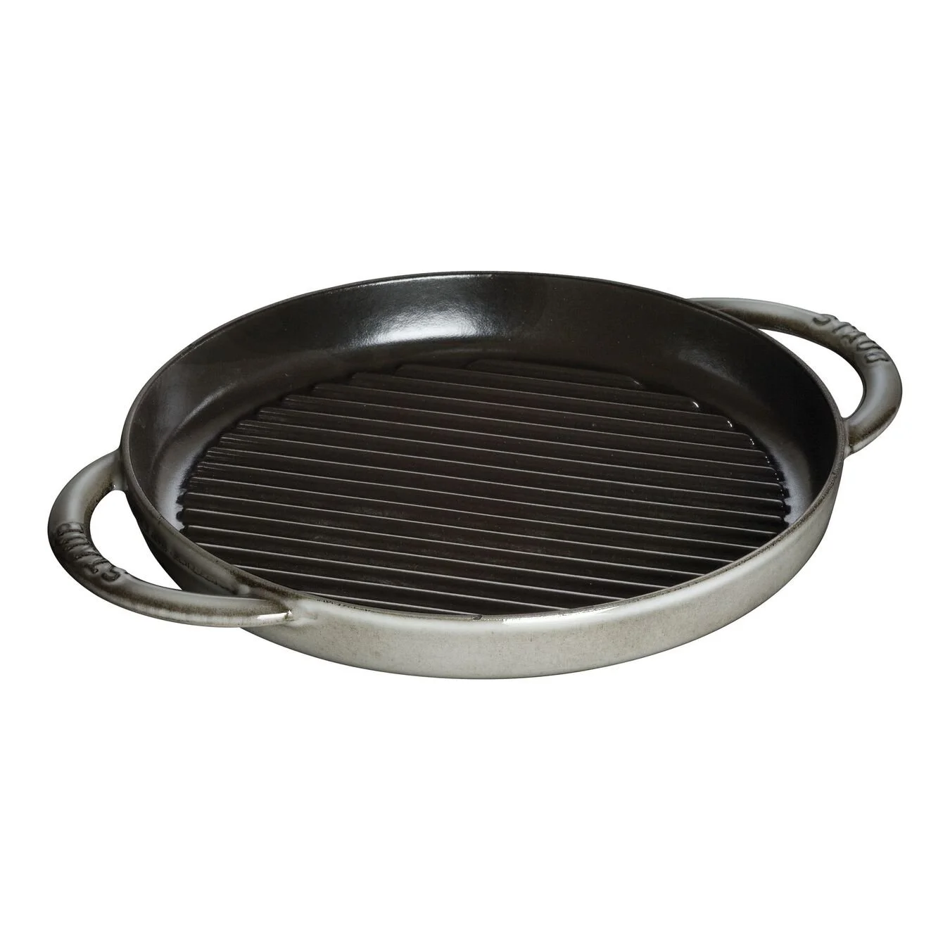 Staub Pure Grill 26 Cm, Rund, Grafitgrå, Støbejern