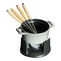 Staub Fonduesæt 10 Cm, Grafitgrå