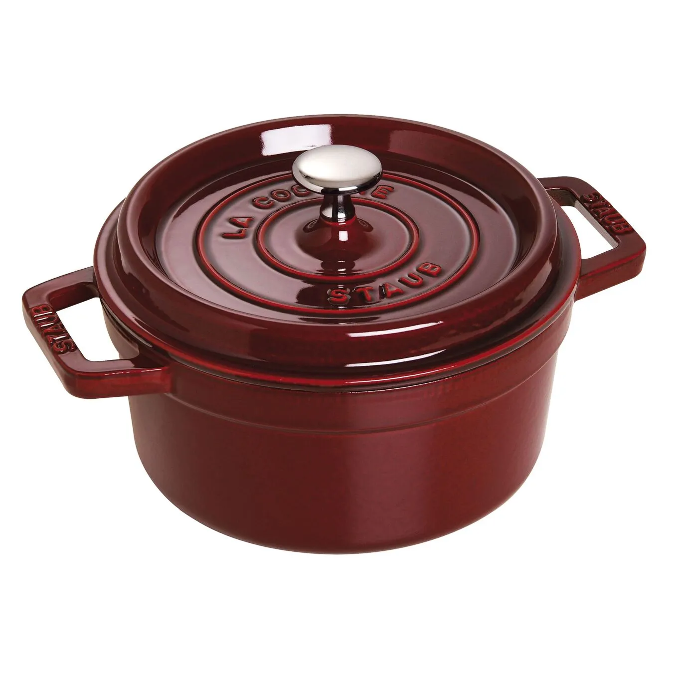 Staub Cocotte 22 Cm, Rund, Grenadine, Støbejern