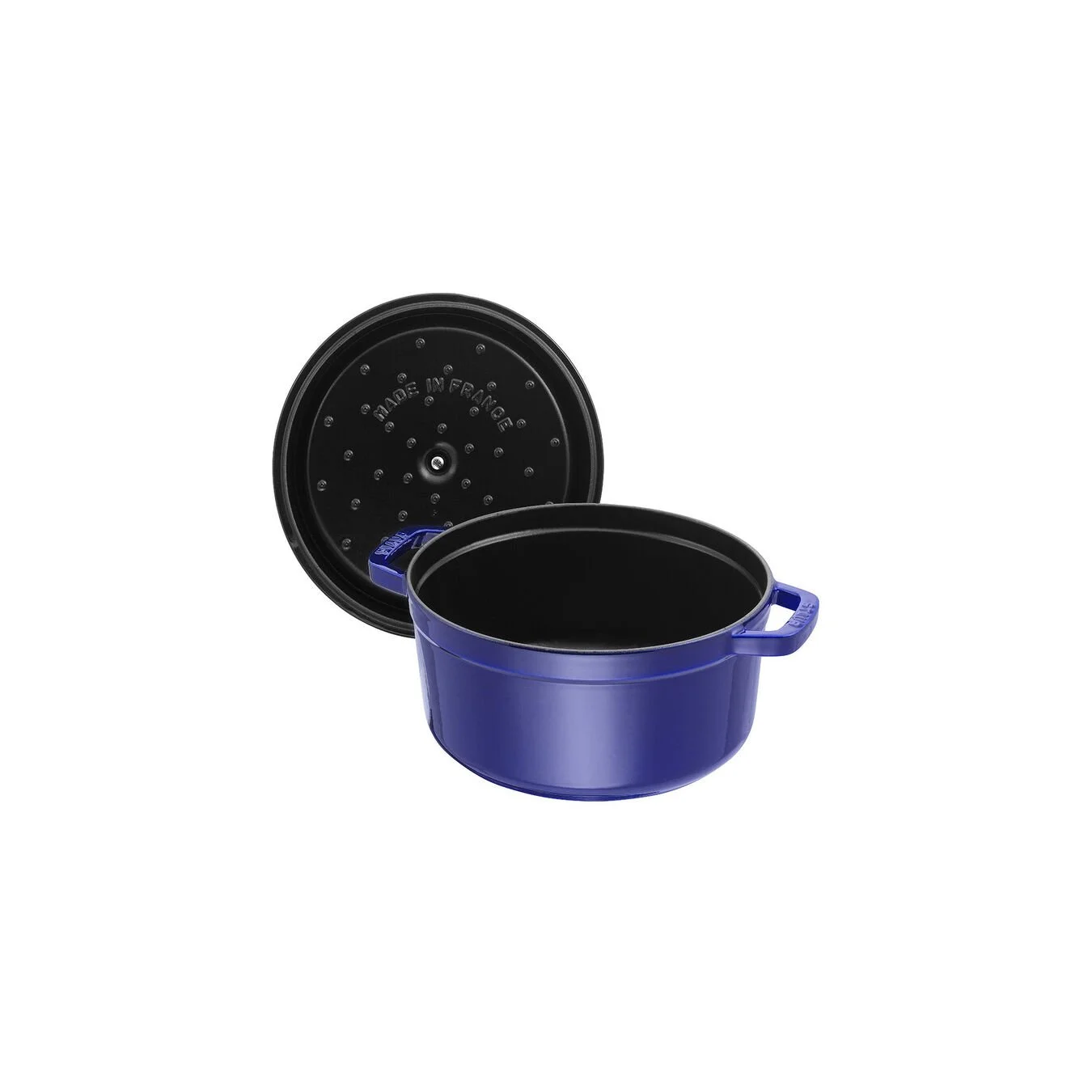 Staub Cocotte 22 Cm, Rund, Mørk-Blå, Støbejern - Billede 4
