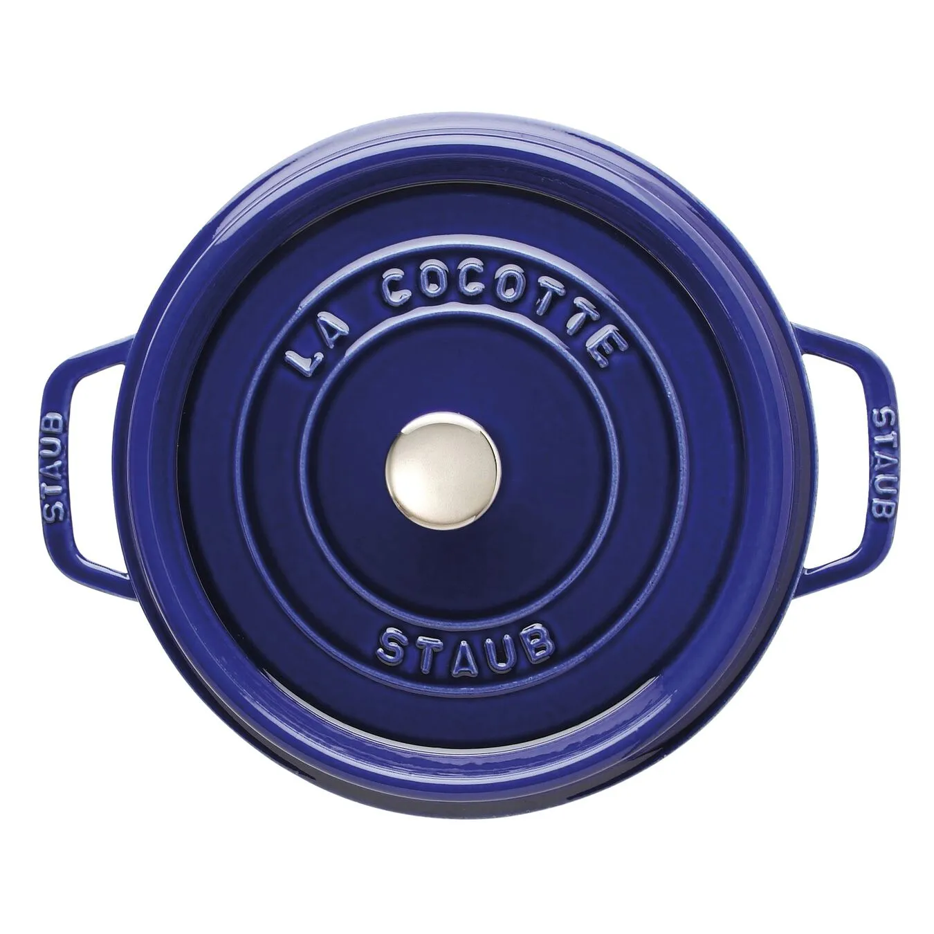 Staub Cocotte 24 Cm, Rund, Mørk-Blå, Støbejern - Billede 2