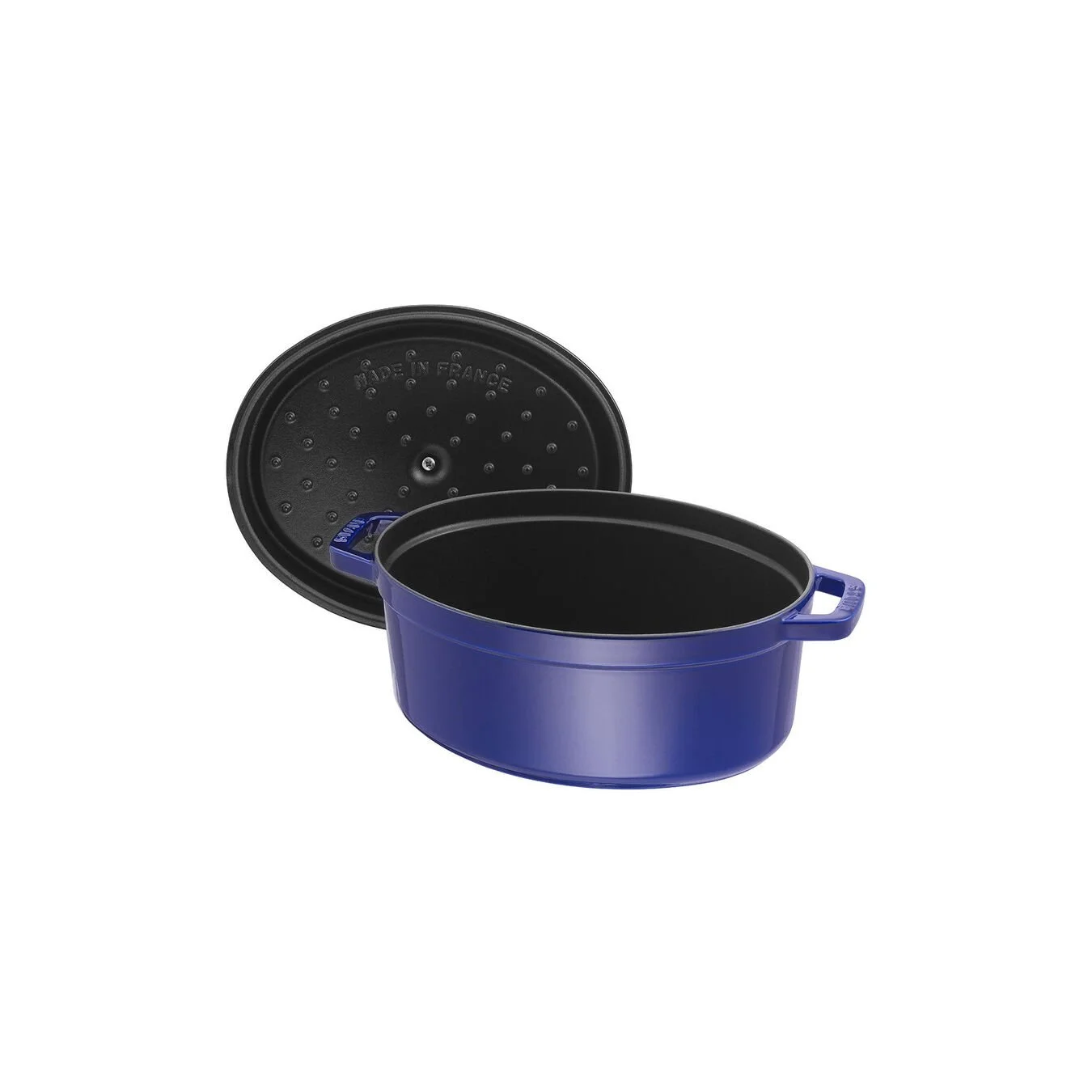 Staub Cocotte 29 Cm, Oval, Mørk-Blå, Støbejern - Billede 5