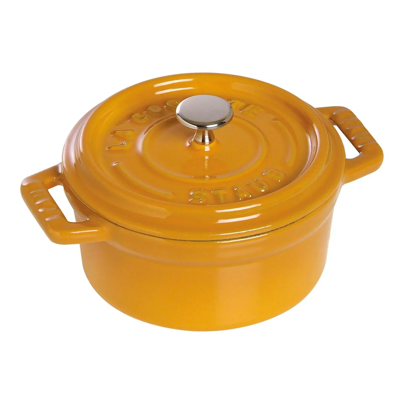 Staub Mini Cocotte 10 Cm, Rund, Sennep, Støbejern