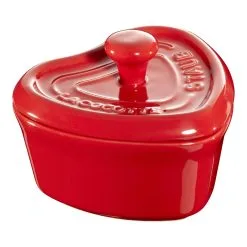 Staub Mini Cocotte 9 Cm, Hjerte, Kirsebærrød, Keramisk
