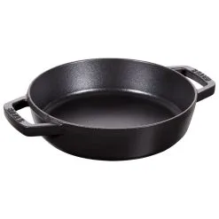 Staub Stegepande Med 2 Greb 20 Cm, Støbejern, Sort
