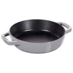 Staub Stegepande Med 2 Greb 20 Cm, Støbejern, Grafitgrå