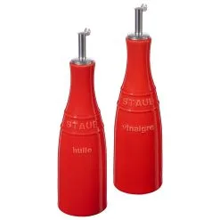 Staub Olie- Og Eddikesæt 20 Cm, Keramisk, Kirsebærrød