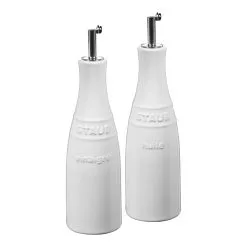 Staub Olie- Og Eddikesæt 20 Cm, Keramisk, Ren Hvid