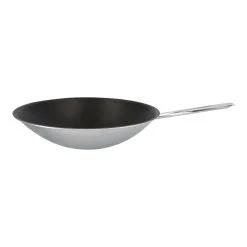 Demeyere Wok Rund Bund 36 Cm, 18/10 Rustfrit Stål