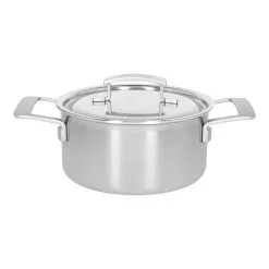 Demeyere Gryde Med Låg 20 Cm, 18/10 Rustfrit Stål