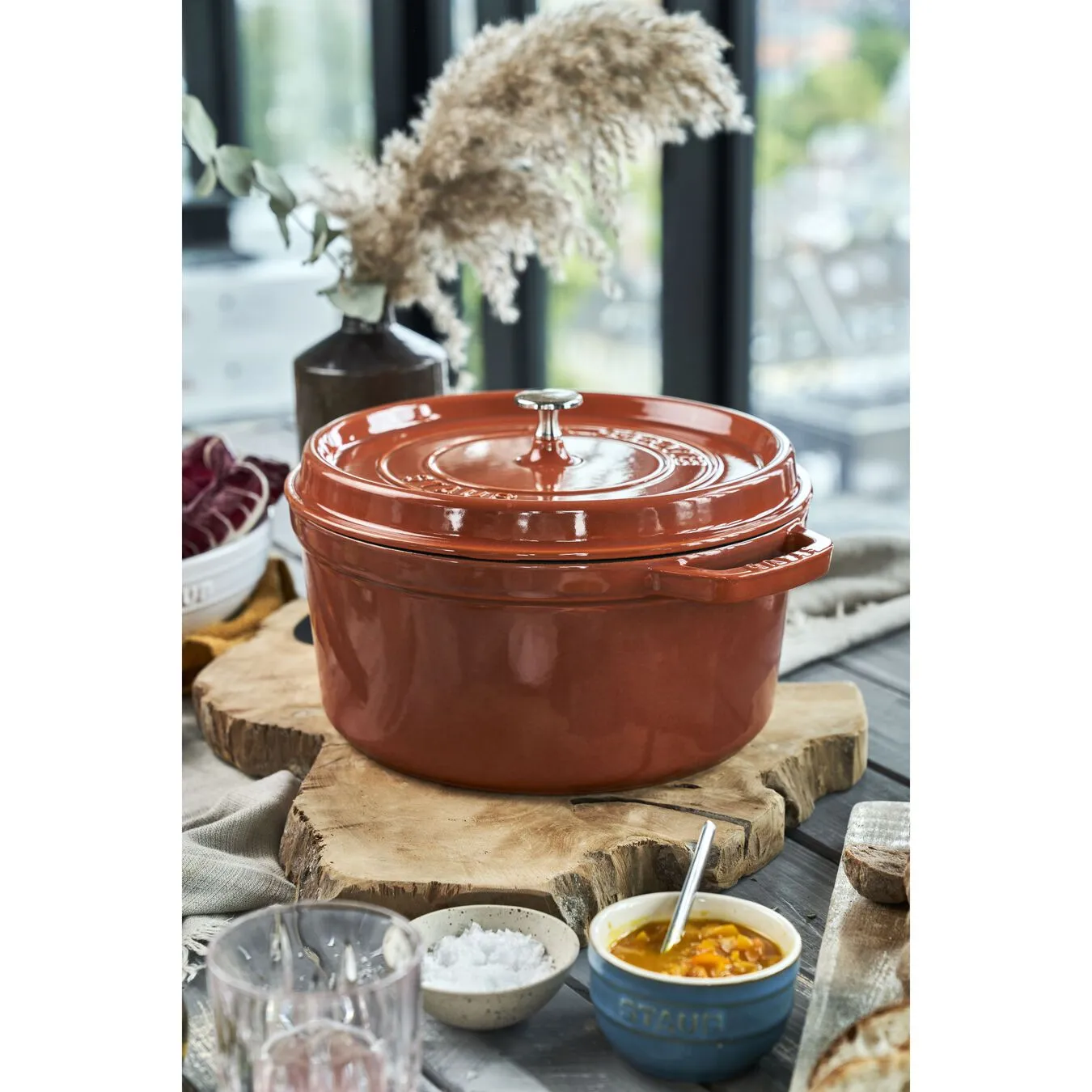 Staub Cocotte 26 Cm, Rund, Kanel, Støbejern - Billede 6