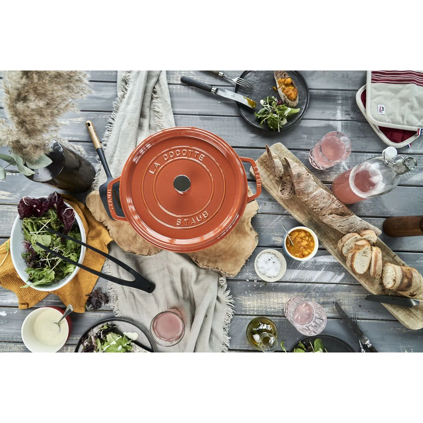 Staub Cocotte 26 Cm, Rund, Kanel, Støbejern - Billede 5