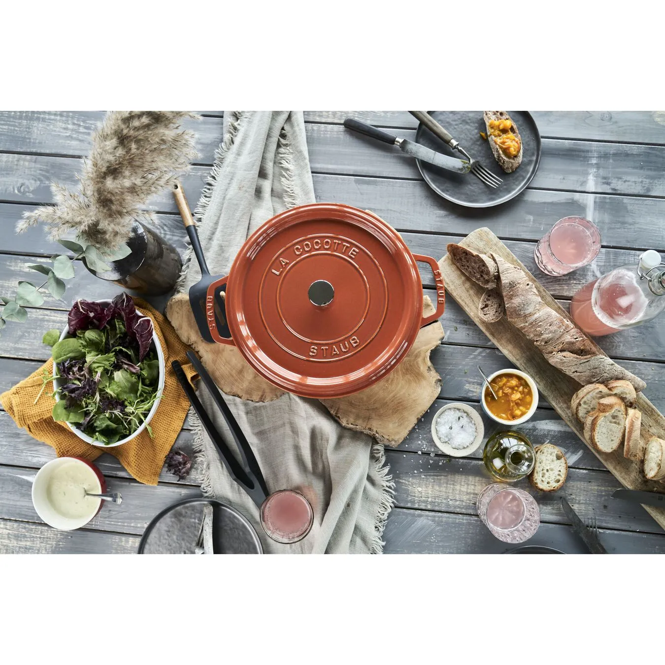 Staub Cocotte 28 Cm, Rund, Kanel, Støbejern - Billede 6