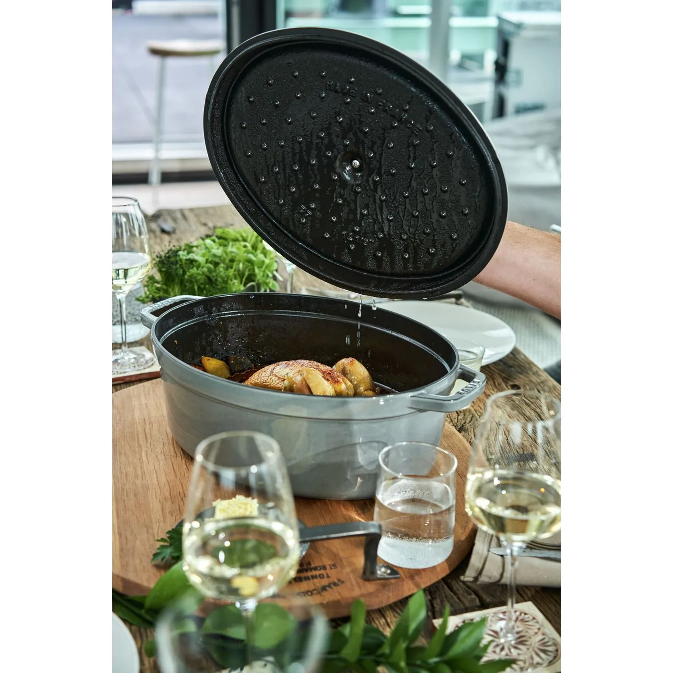 Staub Cocotte 37 Cm, Oval, Grafitgrå, Støbejern - Billede 6