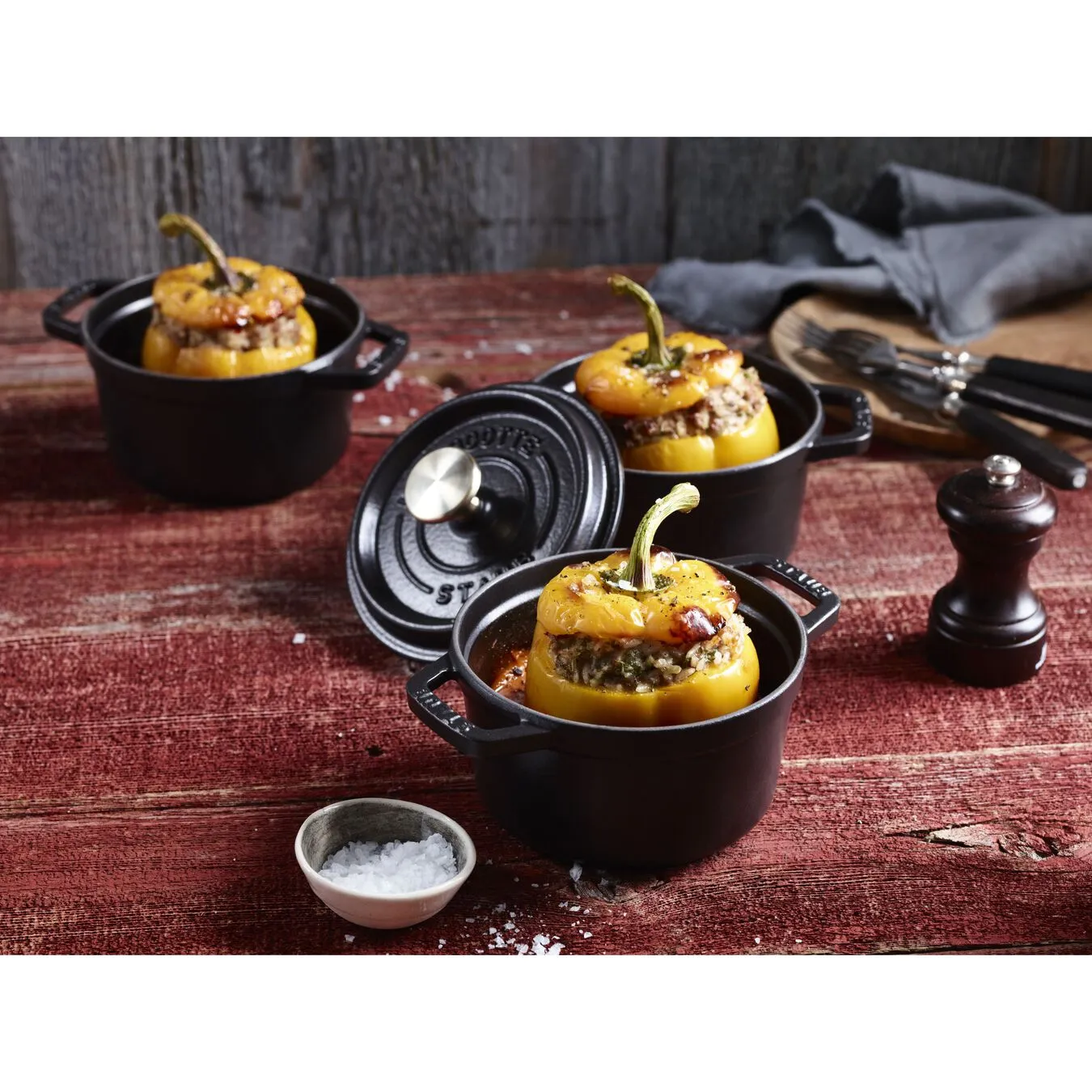 Staub Cocotte 12 Cm, Rund, Sort, Støbejern - Billede 6