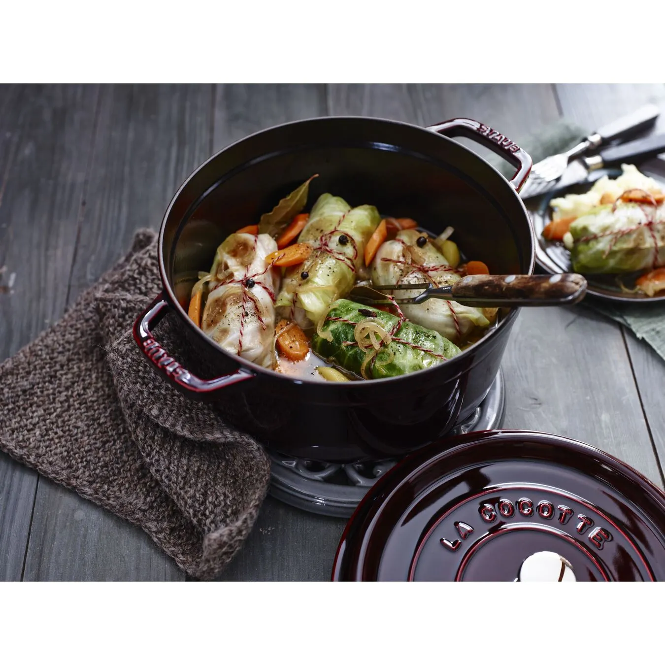 Staub Cocotte 24 Cm, Rund, Grenadine, Støbejern - Billede 5