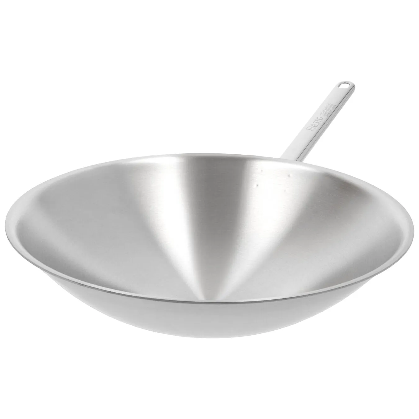 Demeyere Wok Rund Bund 36 Cm, 18/10 Rustfrit Stål - Billede 2
