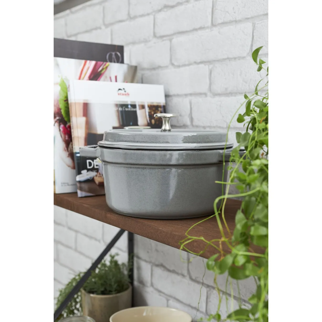 Staub Cocotte 16 Cm, Rund, Grafitgrå, Støbejern - Billede 5